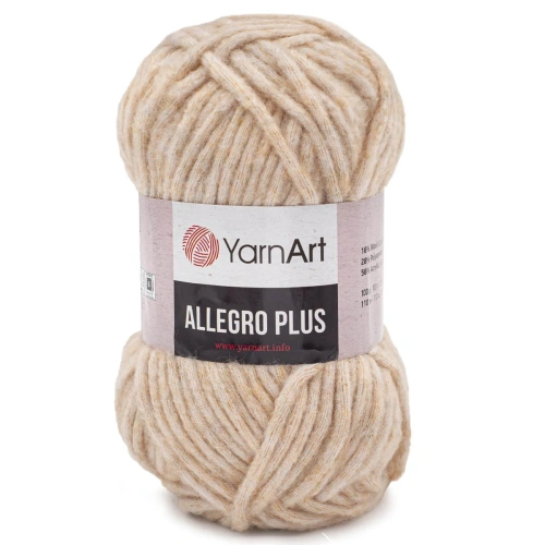 Пряжа YarnArt 'Allegro Plus' 100гр 110м (16% шерсть, 28% полиамид, 56% акрил) (704 бежевый меланж)