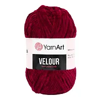 Пряжа YarnArt 'Velour' 100г 170м (100% микрополиэстер) (847 бордовый)