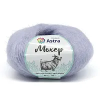 Пряжа Astra Premium 'Мохер' (Mohair) 25гр 190м (+/-5%) (50% кид мохер, 50% акрил) (19 светлая лаванда)