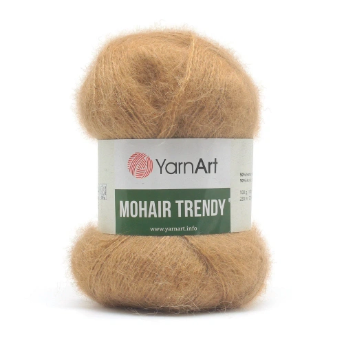 Пряжа YarnArt 'Mohair trendy' 100гр 220м (50% мохер, 50% акрил) (116 кофе с молоком)