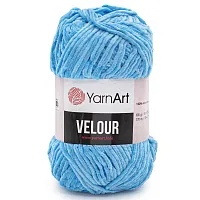 Пряжа YarnArt 'Velour' 100г 170м (100% микрополиэстер) (850 бирюза)