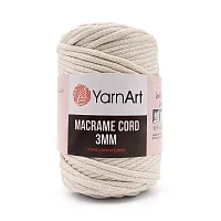 Пряжа YarnArt 'Macrame Cord 3мм' 250гр 85м (60% хлопок, 40% вискоза и полиэстер) (752 жемчужный)