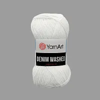 Пряжа YarnArt 'Denim Washed' 50гр 130м (70% хлопок, 30% акрил) (900 белый)