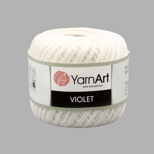 Пряжа YarnArt 'Violet' 50гр 282м (100% мерсеризованный хлопок) (003 белый)