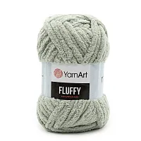 Пряжа YarnArt 'Fluffy' 150гр 70м (100% микрополиэстер) (725 светло-серый)