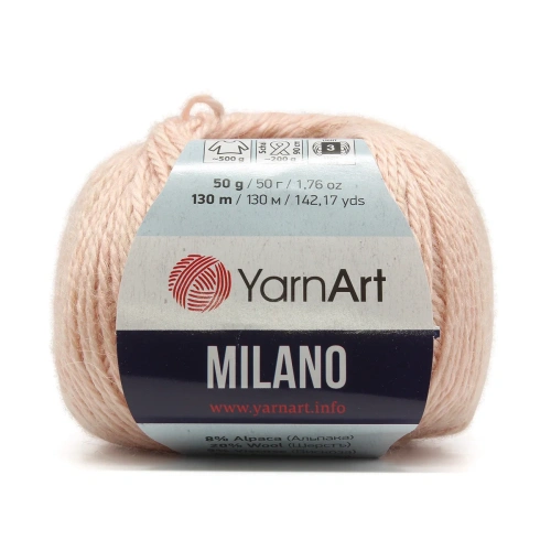 Пряжа YarnArt 'Milano' 50гр 130м (8% альпака, 20% шерсть, 8% вискоза, 64% акрил) (853 розовый)