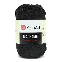 Пряжа YarnArt 'Macrame' 90гр 130м (100% полиэстер) (148 черный)