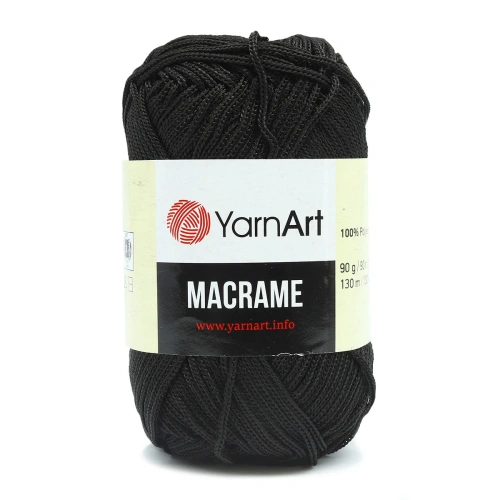 Пряжа YarnArt 'Macrame' 90гр 130м (100% полиэстер) (148 черный)