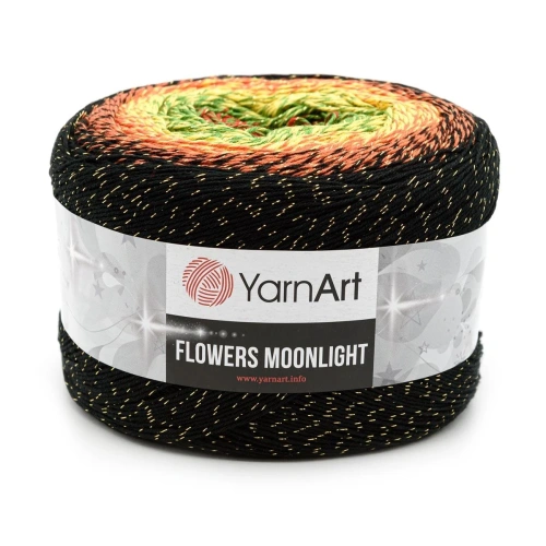 Пряжа YarnArt 'Flowers Moonlight' 260гр 1000м (53% хлопок, 43% полиакрил, 4% металлик) (3267 секционный)