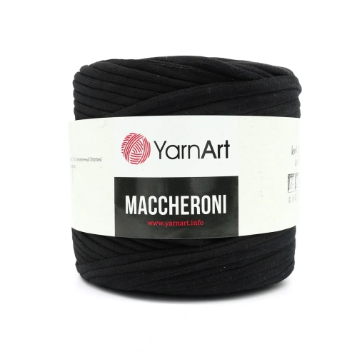 Пряжа YarnАrt 'Maccheroni' 600гр +/-100 (90% восстановленный хлопок, 10% полиэстер) (2 черный)