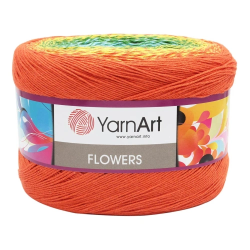 Пряжа YarnArt 'Flowers' 250гр 1000м (55% хлопок, 45% полиакрил) (255 секционный)