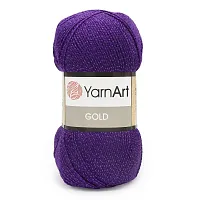 Пряжа YarnArt 'Gold' 100гр 400м (92% акрил, 8% металлик) (9006 фиолетовый)