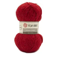 Пряжа YarnArt 'Mohair' 100гр 220м (70% мохер, 30% акрил) (105 алый)