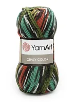 Пряжа YarnArt 'Crazy color' 100гр 260м (25% шерсть,75% акрил) (163 секционный)