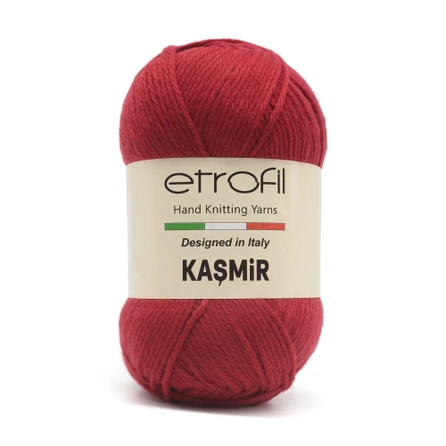 Пряжа Etrofil 'KASMİR' 100гр. 225м (100% микрокашемир ПА) (70034 красный)