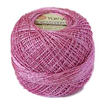 Пряжа YarnArt 'Camelia' 20гр 190м (70% полиэстер, 30% металлик) (415 розовый/серебро)