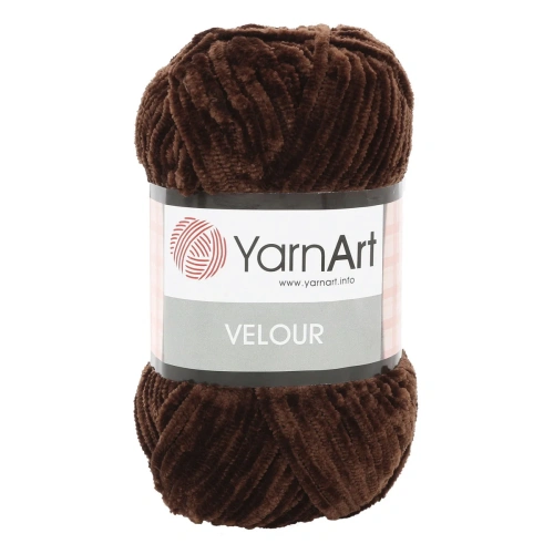 Пряжа YarnArt 'Velour' 100г 170м (100% микрополиэстер) (852 шоколад)