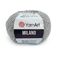 Пряжа YarnArt 'Milano' 50гр 130м (8% альпака, 20% шерсть, 8% вискоза, 64% акрил) (867 серый)