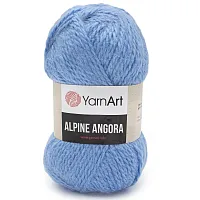 Пряжа YarnArt 'Alpine Angora' 150гр 150м (20% шерсть, 80% акрил) (337 голубой)