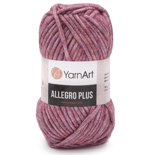 Пряжа YarnArt 'Allegro Plus' 100гр 110м (16% шерсть, 28% полиамид, 56% акрил) (702 темно-розовый меланж)