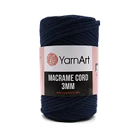 Пряжа YarnArt 'Macrame Cord 3мм' 250гр 85м (60% хлопок, 40% вискоза и полиэстер) (784 индиго)