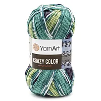 Пряжа YarnArt 'Crazy color' 100гр 260м (25% шерсть,75% акрил) (178 секционный)