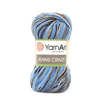 Пряжа YarnArt 'Jeans Crazy' 50гр 160м (55% хлопок, 45% полиакрил) (7202 секционный)