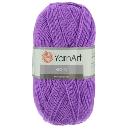 Пряжа YarnArt 'Gold' 100гр 400м (92% акрил, 8% металлик) (9002 фиалка)