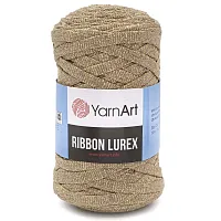 Пряжа YarnArt 'Ribbon Lurex' 250гр 110м (60% хлопок, 20% вискоза, полиэстер, 20% металлик) (735 капучино)