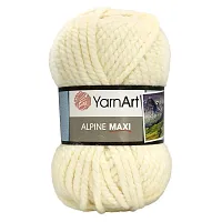 Пряжа YarnArt 'Alpine Maxi' 250гр 105м (40% шерсть, 60% акрил) (662 молочный)