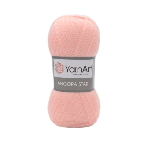 Пряжа YarnArt 'Angora Star' 100гр 500м (20% тонкая шерсть, 80% акрил) (204 пудровый)