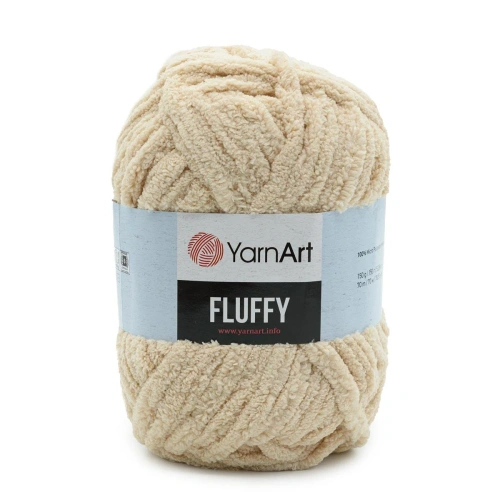 Пряжа YarnArt 'Fluffy' 150гр 70м (100% микрополиэстер) (721 светло-бежевый)