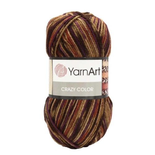 Пряжа YarnArt 'Crazy color' 100гр 260м (25% шерсть,75% акрил) (155 секционный)