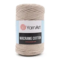 Пряжа YarnArt 'Macrame Cotton' 250гр 225м (80% хлопок, 20% полиэстер) (753 серо-бежевый)