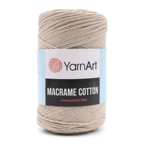 Пряжа YarnArt 'Macrame Cotton' 250гр 225м (80% хлопок, 20% полиэстер) (753 серо-бежевый)