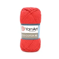 Пряжа YarnArt 'Eco Сotton XL' 200гр 220м (85% хлопок, 15% полиэстер) (769 красный)