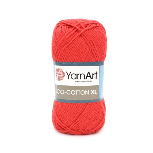 Пряжа YarnArt 'Eco Сotton XL' 200гр 220м (85% хлопок, 15% полиэстер) (769 красный)