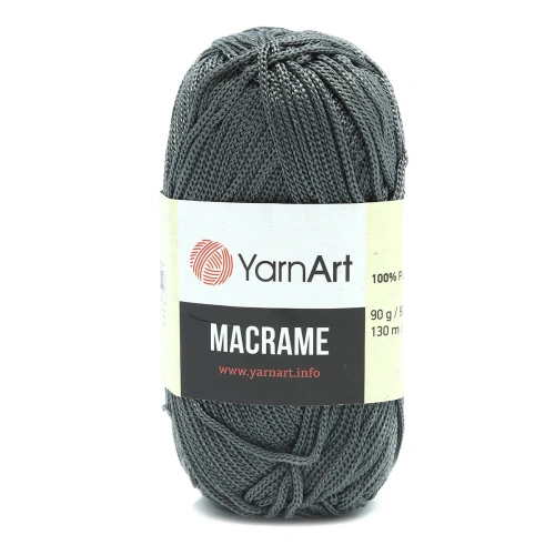 Пряжа YarnArt 'Macrame' 90гр 130м (100% полиэстер) (159 серый)