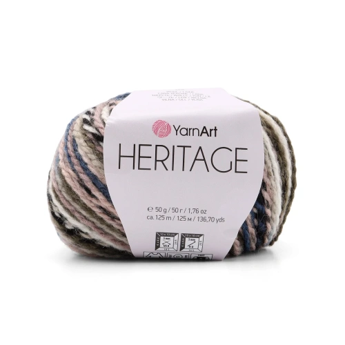 Пряжа YarnArt 'Heritage' 50гр 125м (25% шерсть, 75% акрил) (341 принт)