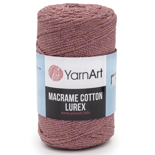 Пряжа YarnArt 'Macrame cotton Lurex' 250гр 205м (75% хлопок, 13% полиэстер, 12% металлик) (743 темно-розовый)