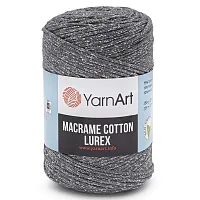 Пряжа YarnArt 'Macrame cotton Lurex' 250гр 205м (75% хлопок, 13% полиэстер, 12% металлик) (737 серебро)