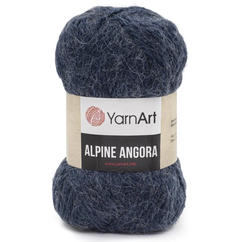 Пряжа YarnArt 'Alpine Angora' 150гр 150м (20% шерсть, 80% акрил) (338 темный джинс)