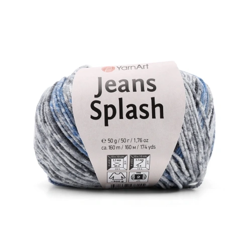 Пряжа YarnArt 'Jeans Splash' 50гр 160м (55% хлопок, 45% акрил) (947 принт)