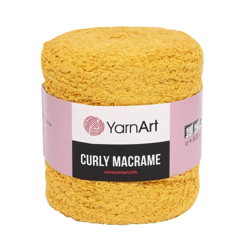 Пряжа YarnArt 'Curly Macrame' 500гр 195м (60% хлопок, 40% вискоза и полиэстер) (764 желтый)