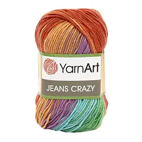 Пряжа YarnArt 'Jeans Crazy' 50гр 160м (55% хлопок, 45% полиакрил) (8202 секционный)