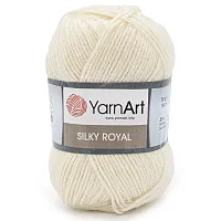 Пряжа YarnArt 'Silky Royal' 50гр 140м (35% шелковая вискоза, 65% шерсть мериноса) (430 молочный)