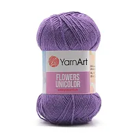 Пряжа YarnArt 'Flowers Unicolor' 50гр 200м (55% хлопок, 45% полиакрил) (748 лавандовый)