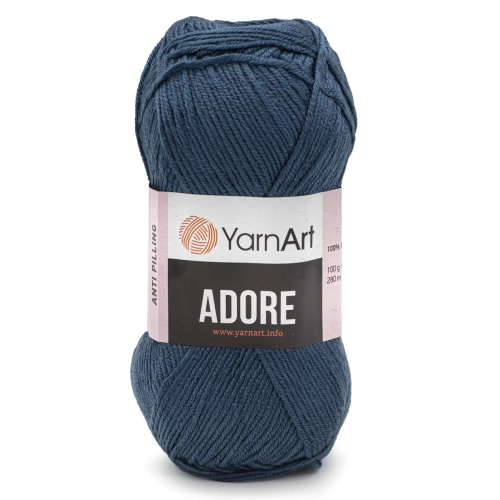 Пряжа YarnArt 'Adore' 100гр 280м (100% акрил с эффектом анти-пиллинга) (348 темно-джинсовый)