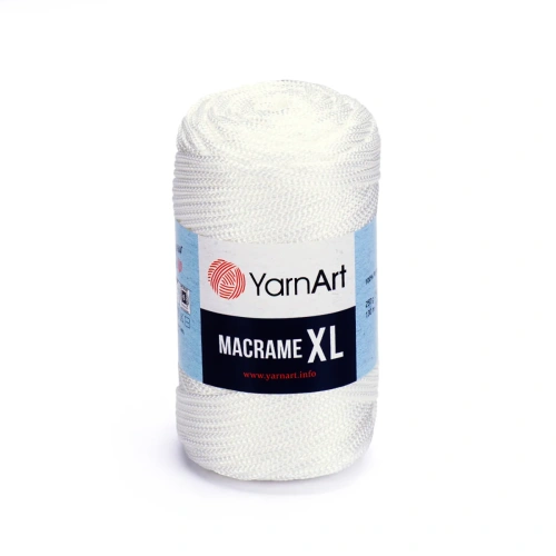 Пряжа YarnArt 'Macrame XL' 250гр 130м (100% полиэстер) (154 белый)