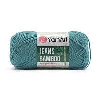 Пряжа YarnArt 'Jeans bamboo' 50гр 150м (50% бамбук, 50% полиакрил) (121 серо-зеленый)